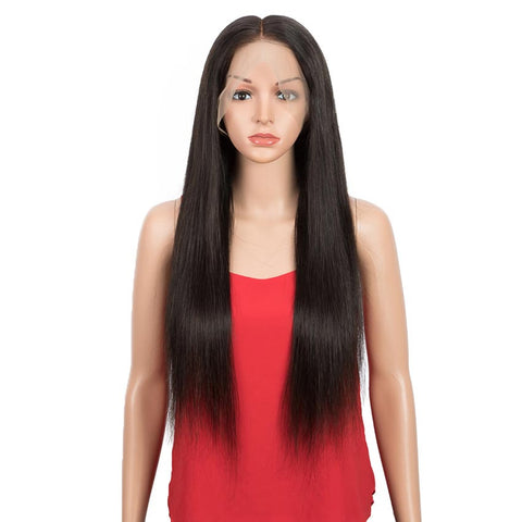 Rebecca Fashion 28inch Straight Full Lace Human Hair Wigs 150% Density Remy Hair Wig
