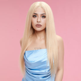 Rebecca Fashion T Lace Blonde Human Hair Wigs Straight Hair Lace Front Wig Pre-plucked Hairline with Baby Hair Wigs 613 Color