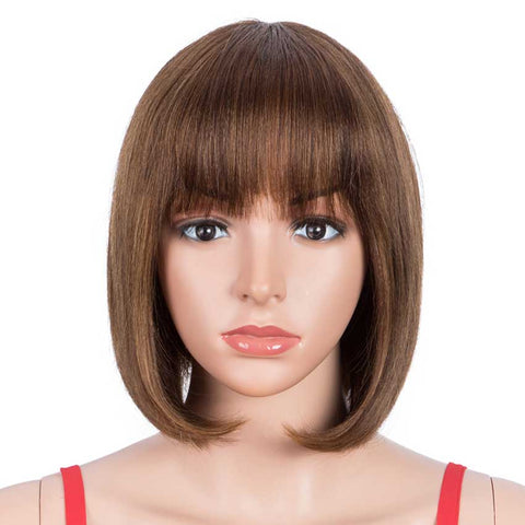 Image of Rebecca Fashion Human Hair P4/30 Color Wig Short Bob Wigs With Bands