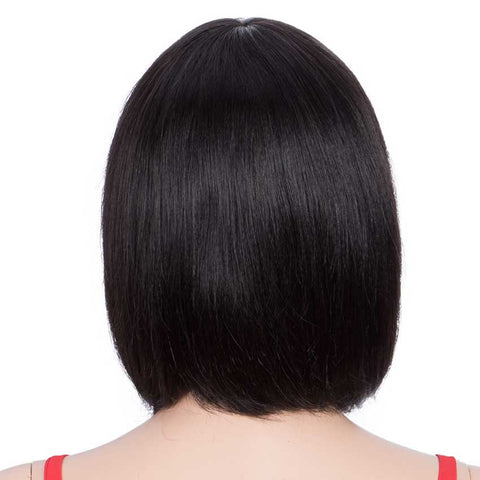 Image of Rebecca Fashion Short Bob Human Hair Wigs with Bangs For Black Women